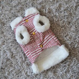 Fashion Red White Winter Fall Vest Harness for Small Dogs / Dog Jacket