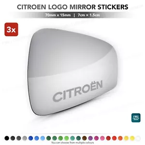 3x PEQUEÑAS Pegatinas Espejos Citroen Calcomanía Vinilo C3 C4 C5 Berlingo Jumpy Ami | 70mm - Imagen 1 de 8