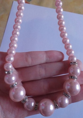 Collana donna con perle rosa! Elegante! Idea regalo San Valentino!