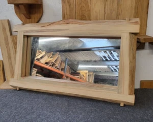 Rustic Live Edge Pine Framed Mirror | Vintage Mirror, Kiln Dried Pine - Picture 1 of 6