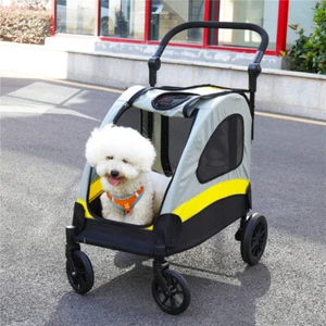 Foldable Pet Dog Stroller Jogger for Small Medium Dogs Walking Shopping Travel - Picture 1 of 14