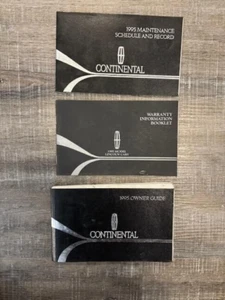 Continental 1995 Owner Guide paquete de 3 - Imagen 1 de 3