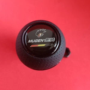 BLACK LEATHER MUGEN JDM RACING SHIFT GEAR KNOB for CIVIC ACCORD RSX FIT SI iVTEC - Picture 1 of 6