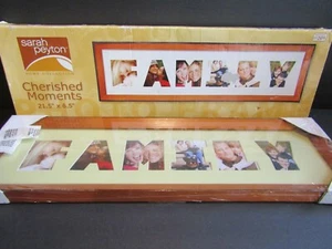 Cherished Moments FAMILY Picture Frame 21.5" x 6.5" Sarah Peyton Home HOLDS 6 - Picture 1 of 8