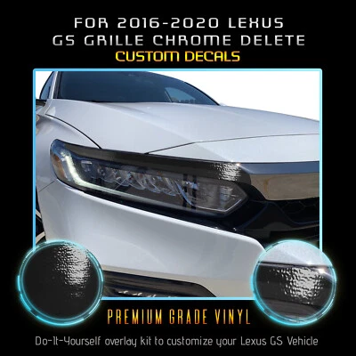 Calcomanías de vinilo brillante superpuestas gráficas de párpados para faros Honda Accord 2017-2021 Foto 1 de 4