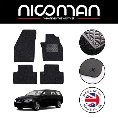Juego de alfombrillas negras para coche Volvo V50 2004-2012 GENUINAS DELUXE Foto 1 de 4