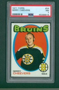 1971 Topps Hockey Card - #54 Gerry Cheevers PSA 7 NM - Bild 1 von 2