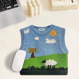 Creative Cute Sweater Printed Mouse Pad Anti-slip Thickened Keyboard Mice Mat - Afbeelding 1 van 20