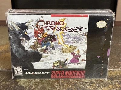 CHRONO TRIGGER FOR SUPER NINTENDO SNES IN BOX W/ Manual & Protector See Photos - Image 1 of 4