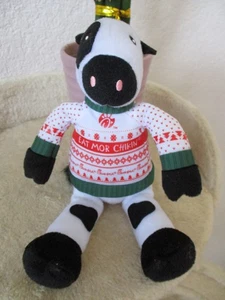 CHICK FIL A COW "EAT MOR CHICKIN" CHRISTMAS SWEATER 10" PLUSH - Picture 1 of 6