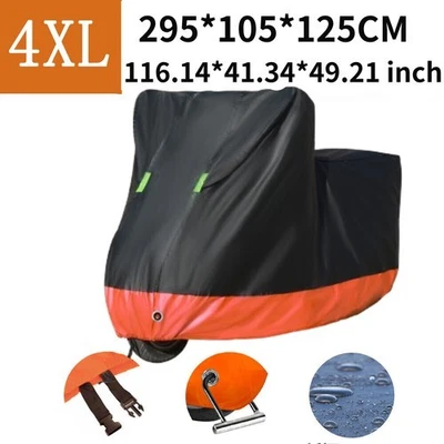 Waterproof Outdoor 4XL Motorcycle Cover Bike Rain Dust Sun UV Scooter Protector Foto 1 de 4