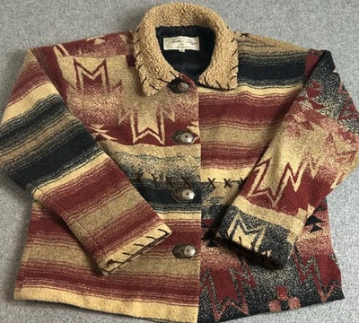 Vintage Tasha Polizzi TP SaddleBlanket & Co. Coat Women's Small Aztec Southwest - Image 1 of 4