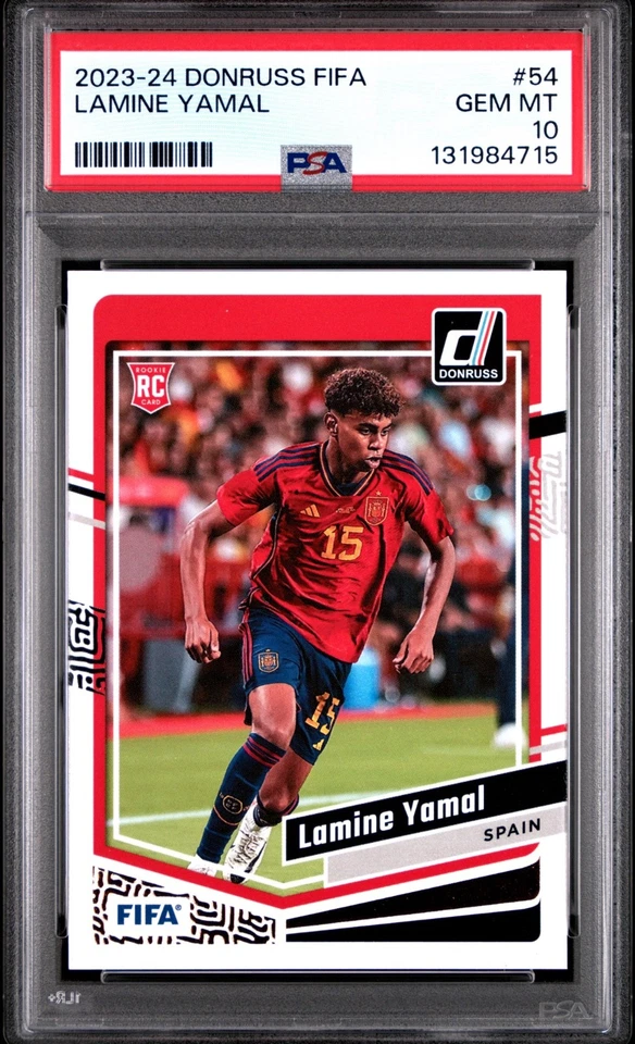 *2023-24 Panini Donruss FIFA - Lamine Yamal #54 (RC) PSA10 *QTY - Изображение 1 из 1