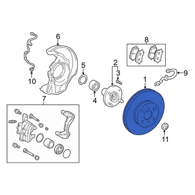 For Toyota Corolla 2003-2008 Toyota 4351202111 Front Disc Brake Rotor Foto 1 de 3