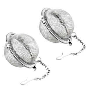 2 pezzi colino da tè in acciaio inox infusore rete a sfera filtro da tè - Foto 1 di 7