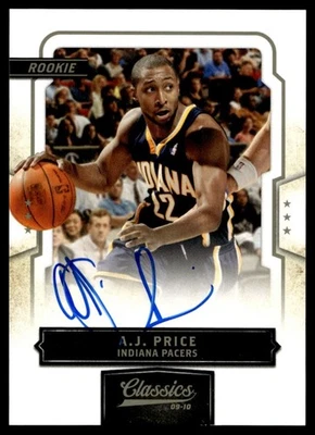 2009-10 Panini Classics A.J. Price Rookie Auto /999 Indiana Pacers #189 A1 - Image 1 of 2