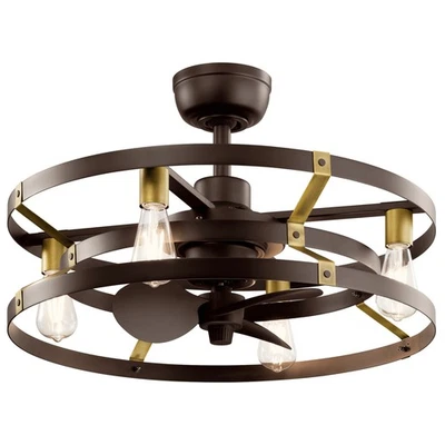 Kichler 300040 Cavelli 13" 3 Blade LED Indoor Ceiling Fan - Bronze - Image 1 of 4