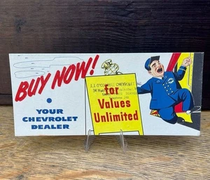 Chevrolet Motor Car Ink Blotter ~ Leominster, MA - Picture 1 of 2