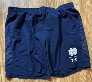 Notre Dame Football Team Issued Under Armour Shorts Size 2XL - Picture 1 of 4
