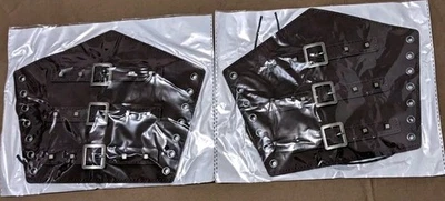 NUEVO Protectores de brazo de cuero marrón sintético para Halloween  Foto 1 de 3