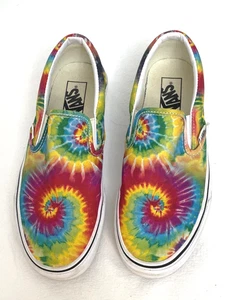 Vans Tie Dye Multicolor Slip-On Skate Shoes Unisex Men 7 Women 8.5 Rainbow - Picture 1 of 9