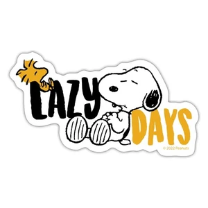 Peanuts Snoopy Lazy Days Chillen Aufkleber Sticker, max. 10 x 10 cm, 10 x 10 cm - Bild 1 von 7