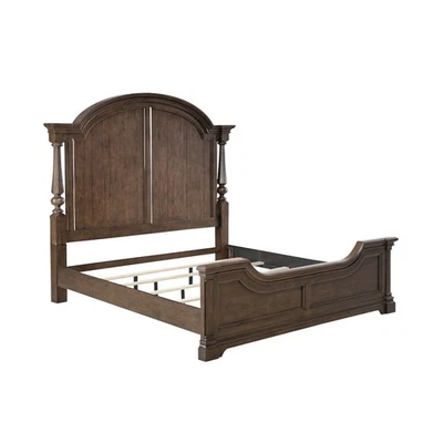 Arden Road California King Poster Bed Frame - Satin Cherry - Image 1 of 4