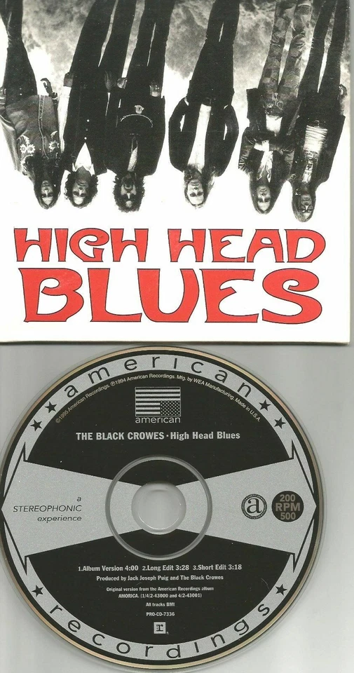 THE BLACK CROWES High head Blues 3TRX 2 EDITS PROMO DJ CD Single - Imagen 1 de 1
