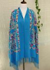 Sale New Embroidered large Vintage Paisley Cashmere Wool Soft Shawl Scarf 938