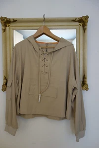 *UNQ*Schlupfpulli*Sweatstoff*beige*44*Kapuze*Langarm*neu*Details*Ziehband* - Bild 1 von 2