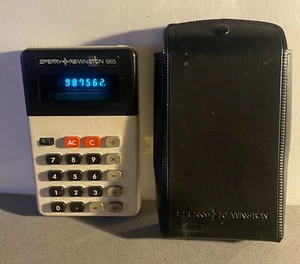 Vintage 1970’s SPERRY REMINGTON Model 665 Electronic Calculator W/ Case Works - Picture 1 of 17