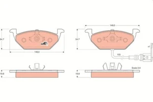 GDB1386 Kit Pastillas De Freno Ant. TRW - AUDI, SEAT, SKODA, VW - Imagen 1 de 8