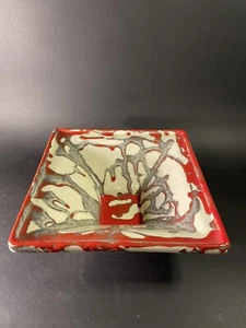 Vintage 1950’s Marbee California Pottery Square Footed Bowl 6” - Picture 1 of 21