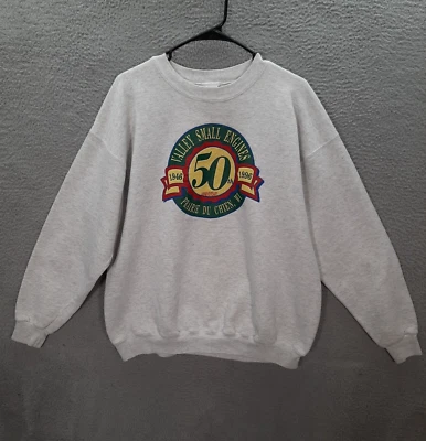 Sudadera Lee De Colección Adulto Extra Grande Gris Cuello Redondo Ropa de Trabajo Años 90 Y2K Para Hombres Foto 1 de 4