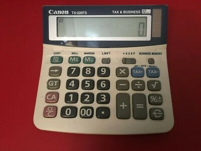 Canon 12 Digit Tax & Business Calculator with Cost Sell Margin TX-220TS  - Image 1 of 3