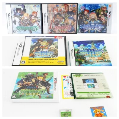 Lot 5 Nintendo DS 3DS Etrian Odyssey 1 2 3 4 5 Game Set Box Manual Tested Japan - Image 1 of 4