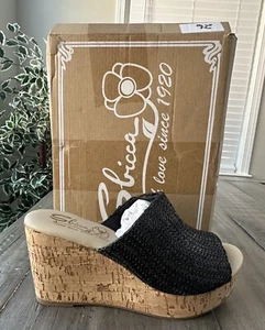 Sbicca Denali Wedge Sandals Black US Women’s Size 10 - Picture 1 of 17