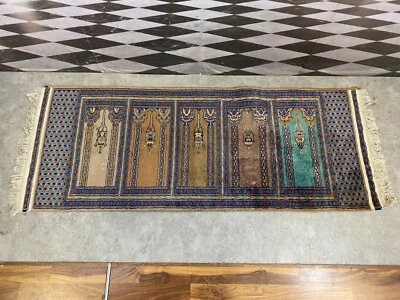 ORIENTTEPPICH TEPPICH BRÜCKE AUS WOLLE HANDGEKNÜPFT 167x62cm - Bild 1 von 4