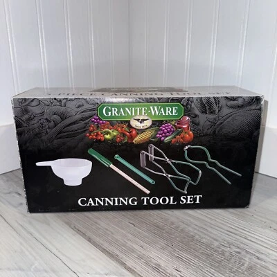 Granite Ware Canning Tool Set 4 Pieces Missing Funnel - Image 1 of 4