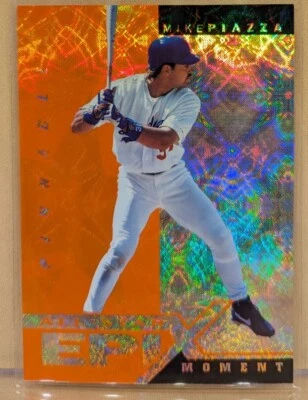 Pinnacle Plus All-Star 1998 Epix Moment naranja #E19 Mike Piazza patio inserto raro Foto 1 de 2