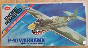 VTG Cox P-40 Warhawk WWII Plane .049 Gas Powered Engine unbuilt in sealed bags - Picture 1 of 12