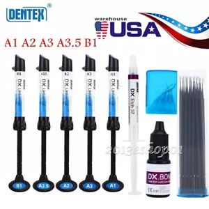 Dental Universal Light Cure Composite Resin Kit Etching Gel A1 A2 A3 A3.5 B1 - Picture 1 of 12