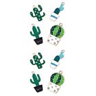  20 pcs Creative Cactus Pendants Plants Pendants Plant Shaped Charms Fashionable