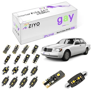 25pcs Xenon White LED Bulbs Interior Light Kit For Benz S-Class W140 1991-1999 - Picture 1 of 6