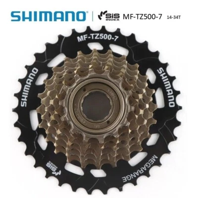 Shimano Tourney MF-TZ500-7 Speed Bike Thread Sprocket Freewheel Screw-On 14-34T - Image 1 of 4