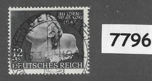 Stamp B202 / 1942 Third Reich Berlin Germany cancel / Military Heroes' day #7796 - Picture 1 of 1