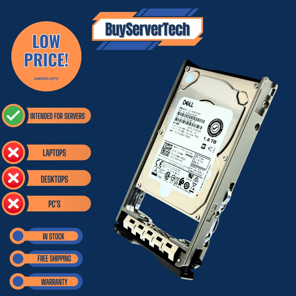 Dell 2TRM4 1.8TB 10K SAS 12G 2.5" HDD AL14SEB18EQY | 0 Hours - 1 Year war 02TRM4 - Image 1 of 4