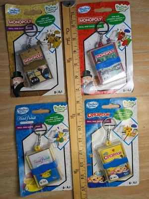 Mini Keychains games MONOPOLY GOLD Operation  TRIVAL Pursuit Hasbro Travel - Image 1 of 4
