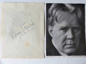 EDWIN FISCHER Autogramm signiert 1932 Selten Pianist - Bild 1 von 1