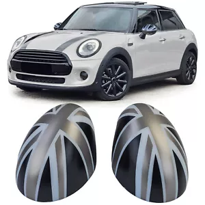 Calotte specchietti Union Jack nero grigio adatte per Mini F54 F55 F56 F57 13-18 - Foto 1 di 7